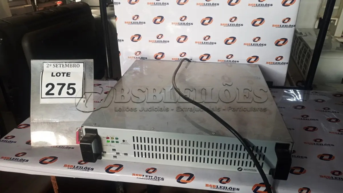 LOTE 275 - 01 ESTABILIZADOR DE TESÃO MARCA MICROSOL. (NO ESTADO) ATENÇÃO! FAZER A VISITAÇÃO ANTES DE ARREMATAR, NÃO SABEMOS SE FUNCIONA, LEILÃO NÃO TEM GARANTIA E NEM DEVOLUÇÃO, SUJEITO A POSSÍVEIS AVARIAS VISÍVEIS/OCULTAS E/OU AUSÊNCIA DE COMPONENTES.