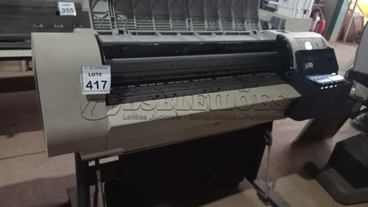 LOTE 417 - 01 PLOTTER MODELO IPF710 MARCA CANON. (NO ESTADO) ATENÇÃO! FAZER A VISITAÇÃO ANTES DE ARREMATAR, NÃO SABEMOS SE FUNCIONA, LEILÃO NÃO TEM GARANTIA E NEM DEVOLUÇÃO, SUJEITO A POSSÍVEIS AVARIAS VISÍVEIS/OCULTAS E/OU AUSÊNCIA DE COMPONENTES.
