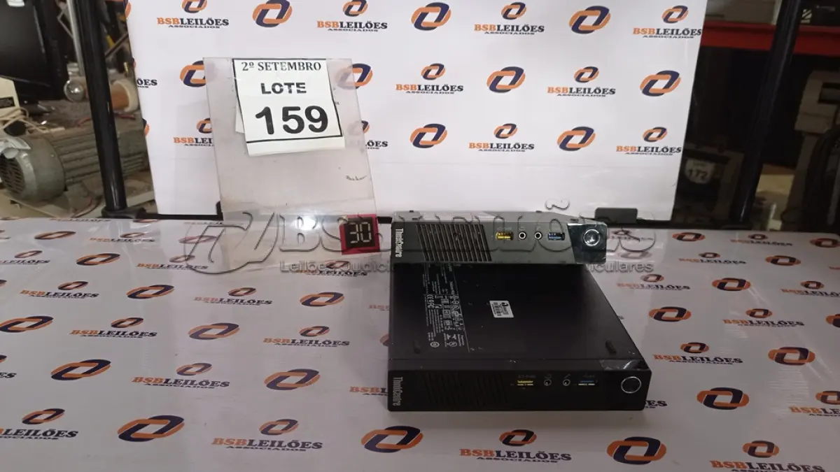 LOTE 159 - 02 MINIS PC MARCA LENOVO. (NO ESTADO) ATENÇÃO! FAZER A VISITAÇÃO ANTES DE ARREMATAR, NÃO SABEMOS SE FUNCIONA, LEILÃO NÃO TEM GARANTIA E NEM DEVOLUÇÃO, SUJEITO A POSSÍVEIS AVARIAS VISÍVEIS/OCULTAS E/OU AUSÊNCIA DE COMPONENTES.
