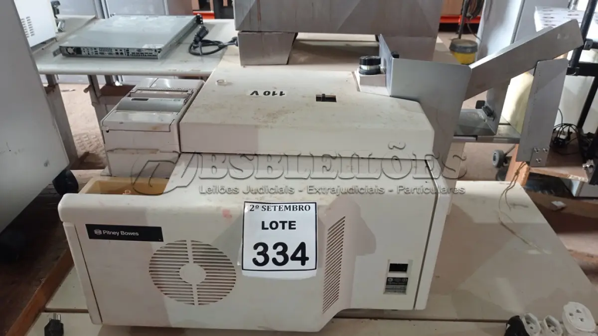 LOTE 334 - 01 IMPRESSORA REGISTRADORA. (NO ESTADO) ATENÇÃO! FAZER A VISITAÇÃO ANTES DE ARREMATAR, NÃO SABEMOS SE FUNCIONA, LEILÃO NÃO TEM GARANTIA E NEM DEVOLUÇÃO, SUJEITO A POSSÍVEIS AVARIAS VISÍVEIS/OCULTAS E/OU AUSÊNCIA DE COMPONENTES.