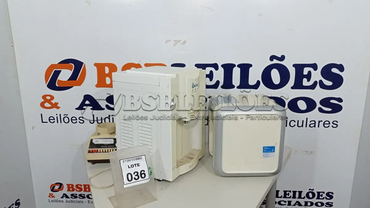 LOTE 036 - 02 PURIFICADORES DE ÁGUA MARCAS ELECTROLUX E POLAR, 01 LIQUIDIFICADOR MARCA ARNO E 01 MOTOR DE LIQUIDIFICADOR. (NO ESTADO) ATENÇÃO! FAZER A VISITAÇÃO ANTES DE ARREMATAR, NÃO SABEMOS SE FUNCIONA, LEILÃO NÃO TEM GARANTIA E NEM DEVOLUÇÃO, SUJEITO A POSSÍVEIS AVARIAS VISÍVEIS/OCULTAS E/OU AUSÊNCIA DE COMPONENTES.