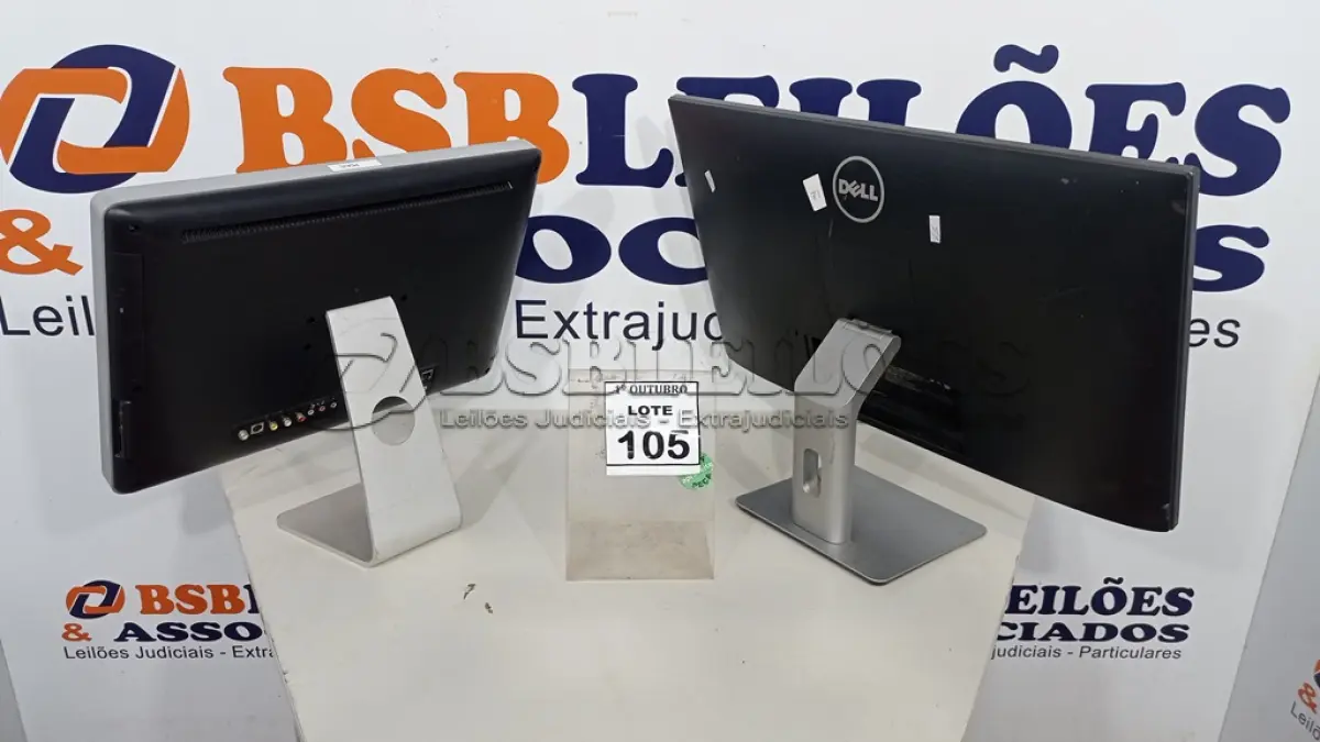 LOTE 105 - 02 ALL IN ONE MARCAS DELL E DUEX. (NO ESTADO) ATENÇÃO! FAZER A VISITAÇÃO ANTES DE ARREMATAR, NÃO SABEMOS SE FUNCIONA, LEILÃO NÃO TEM GARANTIA E NEM DEVOLUÇÃO, SUJEITO A POSSÍVEIS AVARIAS VISÍVEIS/OCULTAS E/OU AUSÊNCIA DE COMPONENTES.