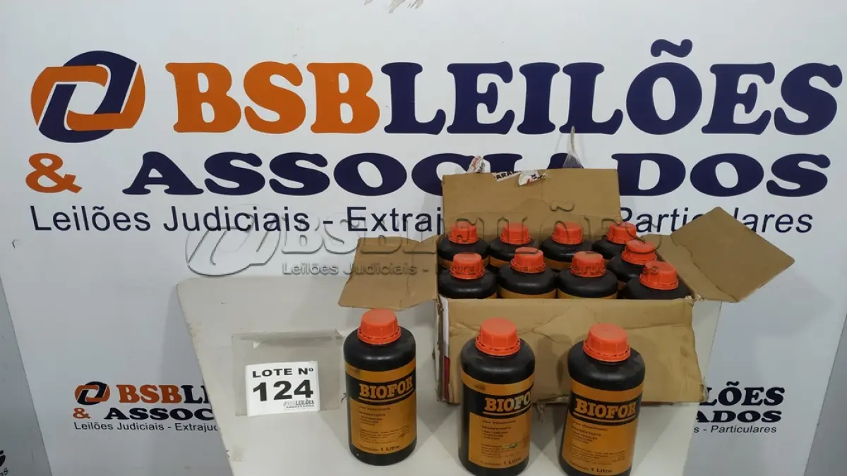 LOTE 124 - 12   BIOFOR SANITIZANTE IODOFOR 1 LITRO - CHEMITEC (NO ESTADO, NÃO SABEMOS SE FUNCIONA. LEILÃO NÃO TEM GARANTIA E NEM DEVOLUÇÃO, SUJEITO A POSSÍVEIS AVARIAS VISÍVEIS/OCULTAS E/OU AUSÊNCIA DE COMPONENTES)