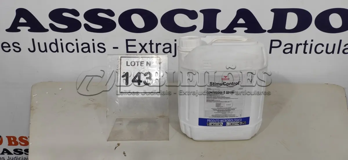 LOTE 143 - 01 STIMUCONTROL 5 LITROS SIMBIOSE. (NO ESTADO, NÃO SABEMOS SE FUNCIONA. LEILÃO NÃO TEM GARANTIA E NEM DEVOLUÇÃO, SUJEITO A POSSÍVEIS AVARIAS VISÍVEIS/OCULTAS E/OU AUSÊNCIA DE COMPONENTES)