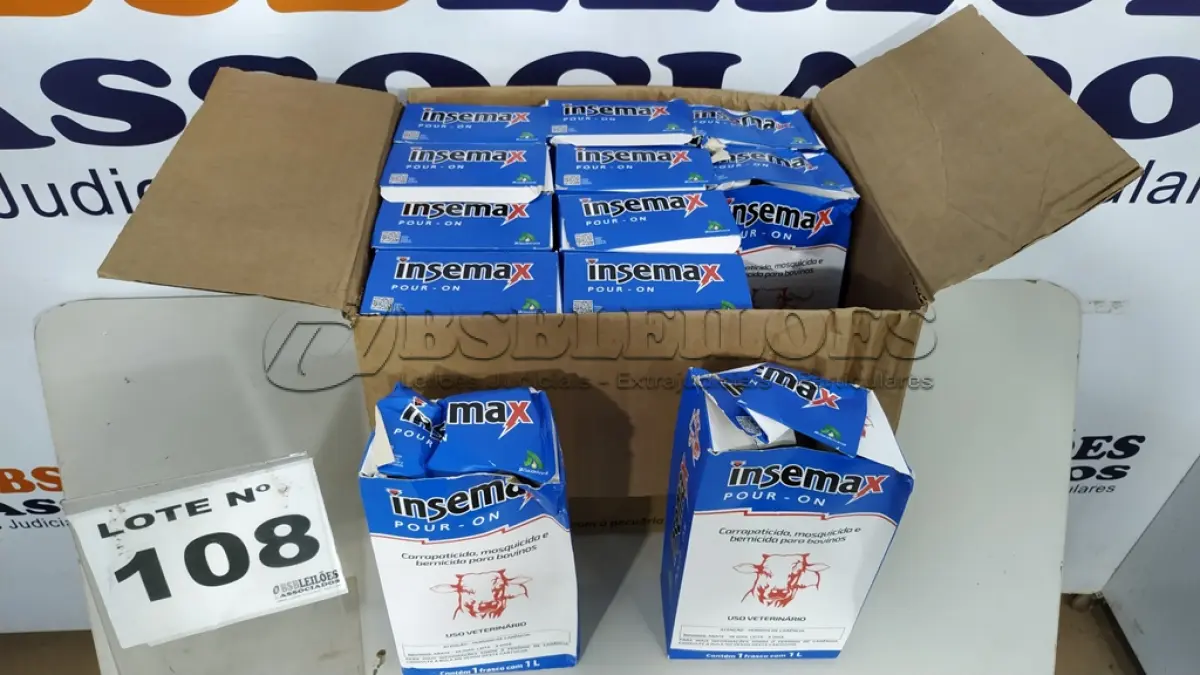 LOTE 108 - 12 INSEMAX POUR ON 1 LITRO - JA SAUDE ANIMAL (NO ESTADO, NÃO SABEMOS SE FUNCIONA. LEILÃO NÃO TEM GARANTIA E NEM DEVOLUÇÃO, SUJEITO A POSSÍVEIS AVARIAS VISÍVEIS/OCULTAS E/OU AUSÊNCIA DE COMPONENTES)