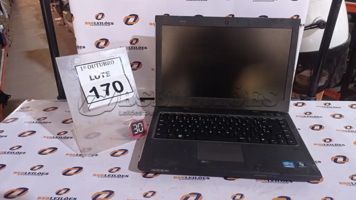 LOTE 170 - 01 NOTEBOOK I5 MARCA DELL. (NO ESTADO) ATENÇÃO! FAZER A VISITAÇÃO ANTES DE ARREMATAR, NÃO SABEMOS SE FUNCIONA, LEILÃO NÃO TEM GARANTIA E NEM DEVOLUÇÃO, SUJEITO A POSSÍVEIS AVARIAS VISÍVEIS/OCULTAS E/OU AUSÊNCIA DE COMPONENTES.