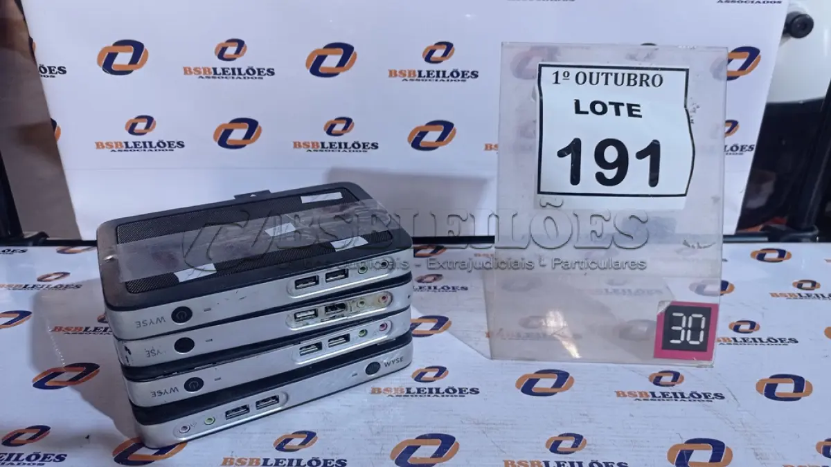 LOTE 191 - 04 THIN CLIENTS MODELO TX0 DELL WYSE. (NO ESTADO) ATENÇÃO! FAZER A VISITAÇÃO ANTES DE ARREMATAR, NÃO SABEMOS SE FUNCIONA, LEILÃO NÃO TEM GARANTIA E NEM DEVOLUÇÃO, SUJEITO A POSSÍVEIS AVARIAS VISÍVEIS/OCULTAS E/OU AUSÊNCIA DE COMPONENTES.
