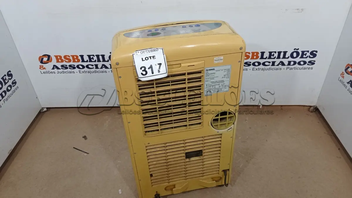 LOTE 317 - 01 AR CONDICIONADO PORTÁTIL 10.000BTUS MARCA ARIAGEL. (NO ESTADO) ATENÇÃO! FAZER A VISITAÇÃO ANTES DE ARREMATAR, NÃO SABEMOS SE FUNCIONA, LEILÃO NÃO TEM GARANTIA E NEM DEVOLUÇÃO, SUJEITO A POSSÍVEIS AVARIAS VISÍVEIS/OCULTAS E/OU AUSÊNCIA DE COMPONENTES.