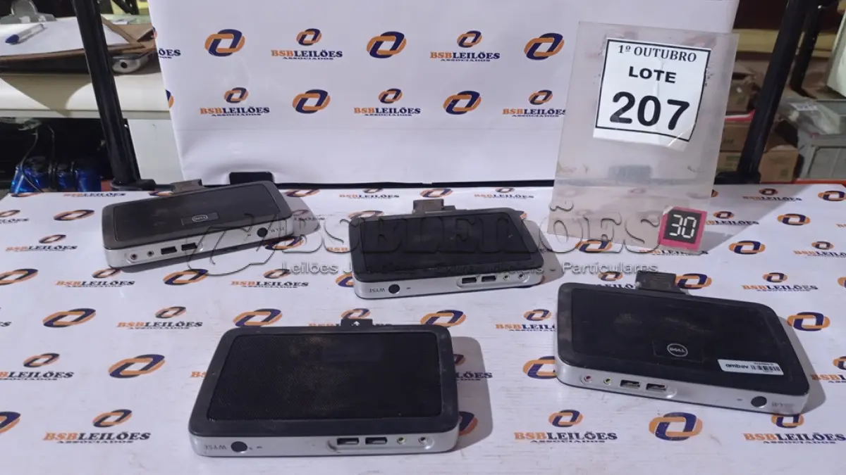LOTE 207 - 04 THIN CLIENTS MODELO TX0 DELL WYSE. (NO ESTADO) ATENÇÃO! FAZER A VISITAÇÃO ANTES DE ARREMATAR, NÃO SABEMOS SE FUNCIONA, LEILÃO NÃO TEM GARANTIA E NEM DEVOLUÇÃO, SUJEITO A POSSÍVEIS AVARIAS VISÍVEIS/OCULTAS E/OU AUSÊNCIA DE COMPONENTES.