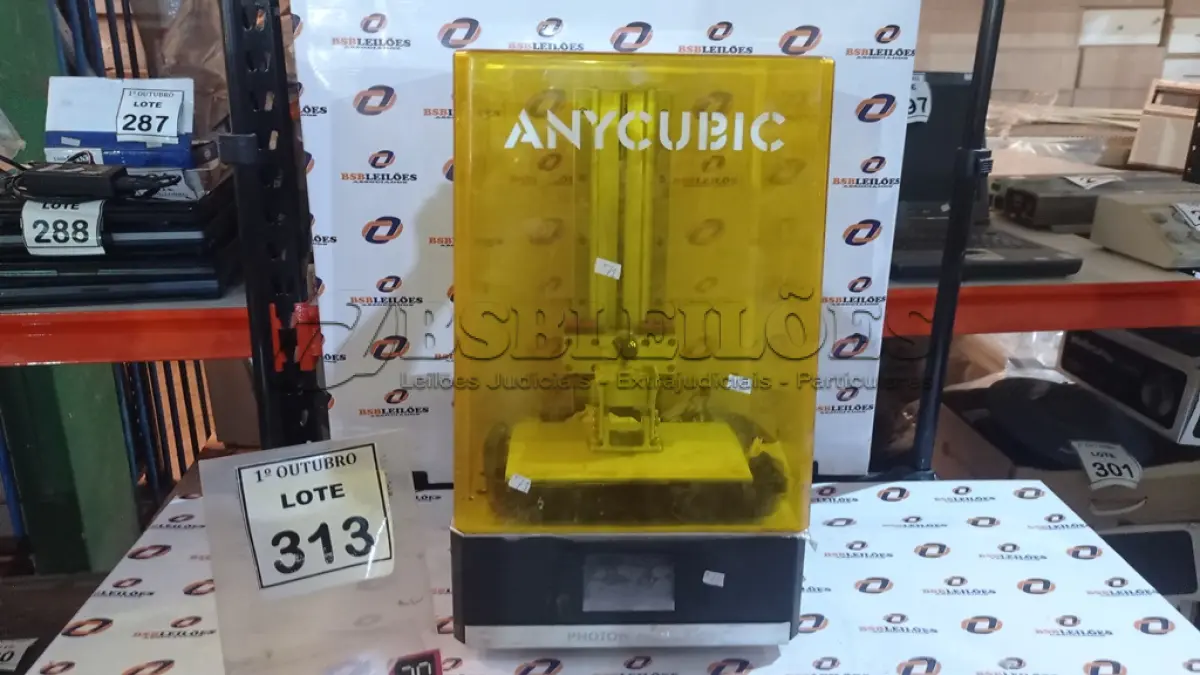 LOTE 313 - 01 IMPRESSORA 3D MODEL O PHOTO MONO X MARCA ANYCUBIC. (NO ESTADO) ATENÇÃO! FAZER A VISITAÇÃO ANTES DE ARREMATAR, NÃO SABEMOS SE FUNCIONA, LEILÃO NÃO TEM GARANTIA E NEM DEVOLUÇÃO, SUJEITO A POSSÍVEIS AVARIAS VISÍVEIS/OCULTAS E/OU AUSÊNCIA DE COMPONENTES.