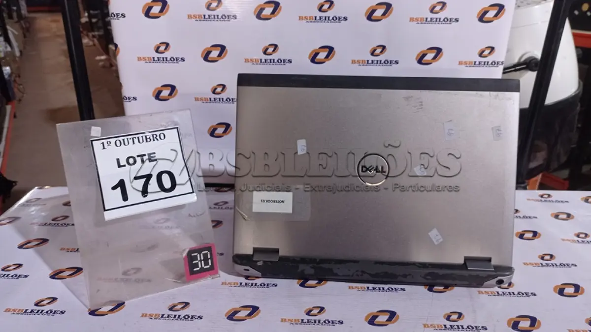LOTE 170 - 01 NOTEBOOK I5 MARCA DELL. (NO ESTADO) ATENÇÃO! FAZER A VISITAÇÃO ANTES DE ARREMATAR, NÃO SABEMOS SE FUNCIONA, LEILÃO NÃO TEM GARANTIA E NEM DEVOLUÇÃO, SUJEITO A POSSÍVEIS AVARIAS VISÍVEIS/OCULTAS E/OU AUSÊNCIA DE COMPONENTES.