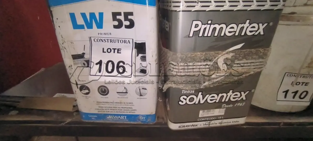 LOTE 106 - 01 LOTE COM PRIME ASFÁUTICO E PRIMER CINZA ESCURO. (NO ESTADO) ATENÇÃO! FAZER A VISITAÇÃO ANTES DE ARREMATAR, NÃO SABEMOS SE FUNCIONA, LEILÃO NÃO TEM GARANTIA E NEM DEVOLUÇÃO, SUJEITO A POSSÍVEIS AVARIAS VISÍVEIS/OCULTAS E/OU AUSÊNCIA DE COMPONENTES.