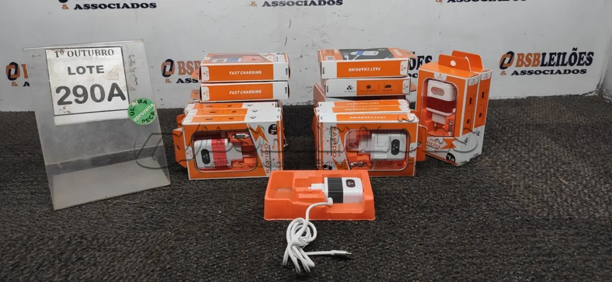 LOTE 290 - 01 LOTE COM VÁRIOS CARREGADORES. (NO ESTADO) ATENÇÃO! FAZER A VISITAÇÃO ANTES DE ARREMATAR, NÃO SABEMOS SE FUNCIONA, LEILÃO NÃO TEM GARANTIA E NEM DEVOLUÇÃO, SUJEITO A POSSÍVEIS AVARIAS VISÍVEIS/OCULTAS E/OU AUSÊNCIA DE COMPONENTES.