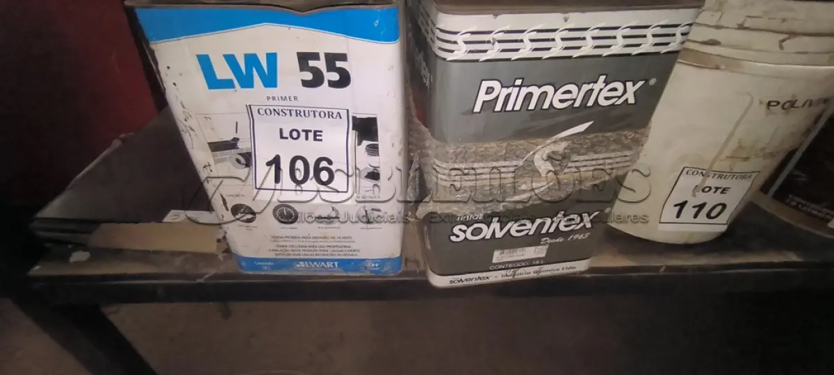 LOTE 106 - 01 LOTE COM PRIME ASFÁUTICO E PRIMER CINZA ESCURO. (NO ESTADO) ATENÇÃO! FAZER A VISITAÇÃO ANTES DE ARREMATAR, NÃO SABEMOS SE FUNCIONA, LEILÃO NÃO TEM GARANTIA E NEM DEVOLUÇÃO, SUJEITO A POSSÍVEIS AVARIAS VISÍVEIS/OCULTAS E/OU AUSÊNCIA DE COMPONENTES.