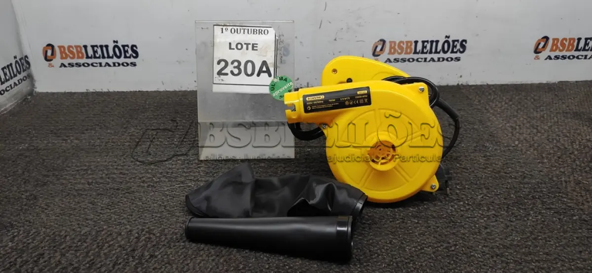 LOTE 230 - 01 SOPRADOR E ASPIRADOR ELÉTRICO 220V 700W 13600RPM (PRODUTO NOVO) (NO ESTADO) ATENÇÃO! FAZER A VISITAÇÃO ANTES DE ARREMATAR, NÃO SABEMOS SE FUNCIONA, LEILÃO NÃO TEM GARANTIA E NEM DEVOLUÇÃO, SUJEITO A POSSÍVEIS AVARIAS VISÍVEIS/OCULTAS E/OU AUSÊNCIA DE COMPONENTES.