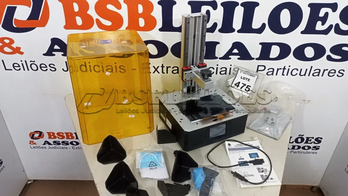 LOTE 475 - 01 IMPRESSORA 3D MODEL O PHOTO MONO X MARCA ANYCUBIC. (NO ESTADO) ATENÇÃO! FAZER A VISITAÇÃO ANTES DE ARREMATAR, NÃO SABEMOS SE FUNCIONA, LEILÃO NÃO TEM GARANTIA E NEM DEVOLUÇÃO, SUJEITO A POSSÍVEIS AVARIAS VISÍVEIS/OCULTAS E/OU AUSÊNCIA DE COMPONENTES.