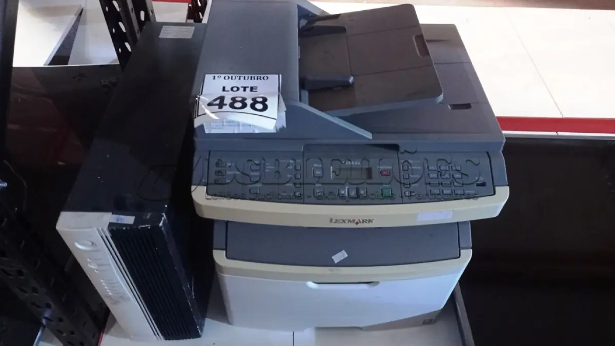 LOTE 488 - 01 IMPRESSORA MODELO X364DN MARCA LEXMARK E 01 NOBREAK. (NO ESTADO) ATENÇÃO! FAZER A VISITAÇÃO ANTES DE ARREMATAR, NÃO SABEMOS SE FUNCIONA, LEILÃO NÃO TEM GARANTIA E NEM DEVOLUÇÃO, SUJEITO A POSSÍVEIS AVARIAS VISÍVEIS/OCULTAS E/OU AUSÊNCIA DE COMPONENTES.
