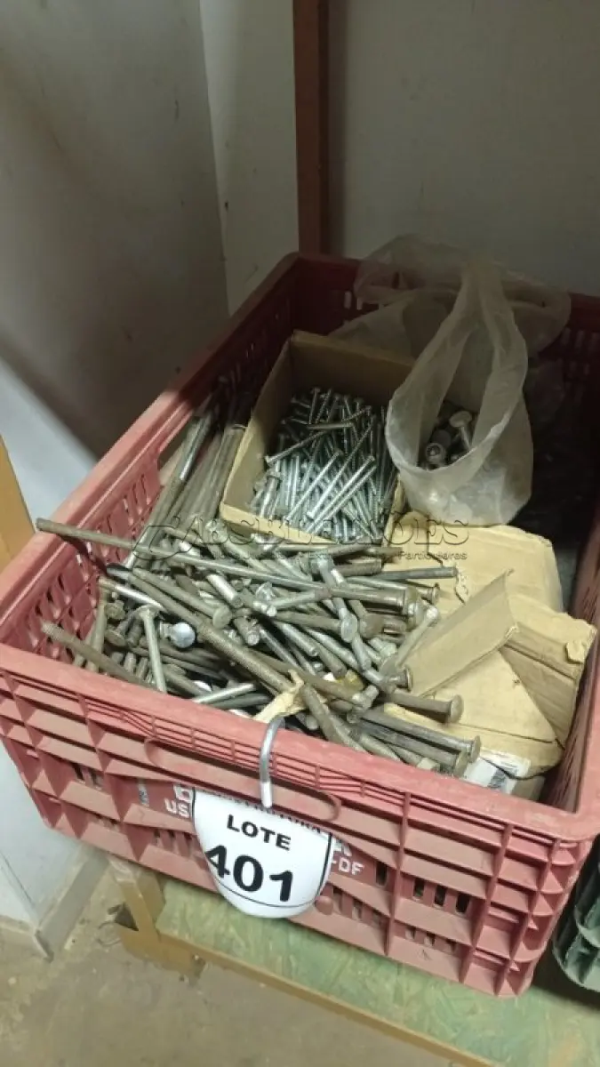 LOTE 401 - 01 LOTE COM PARAFUSOS TAMANHOS DIVERSOS. (CAIXA ORGANIZADORA NAO INCLUSA) (NO ESTADO) ATENÇÃO! FAZER A VISITAÇÃO ANTES DE ARREMATAR, NÃO SABEMOS SE FUNCIONA, LEILÃO NÃO TEM GARANTIA E NEM DEVOLUÇÃO, SUJEITO A POSSÍVEIS AVARIAS VISÍVEIS/OCULTAS E/OU AUSÊNCIA DE COMPONENTES.