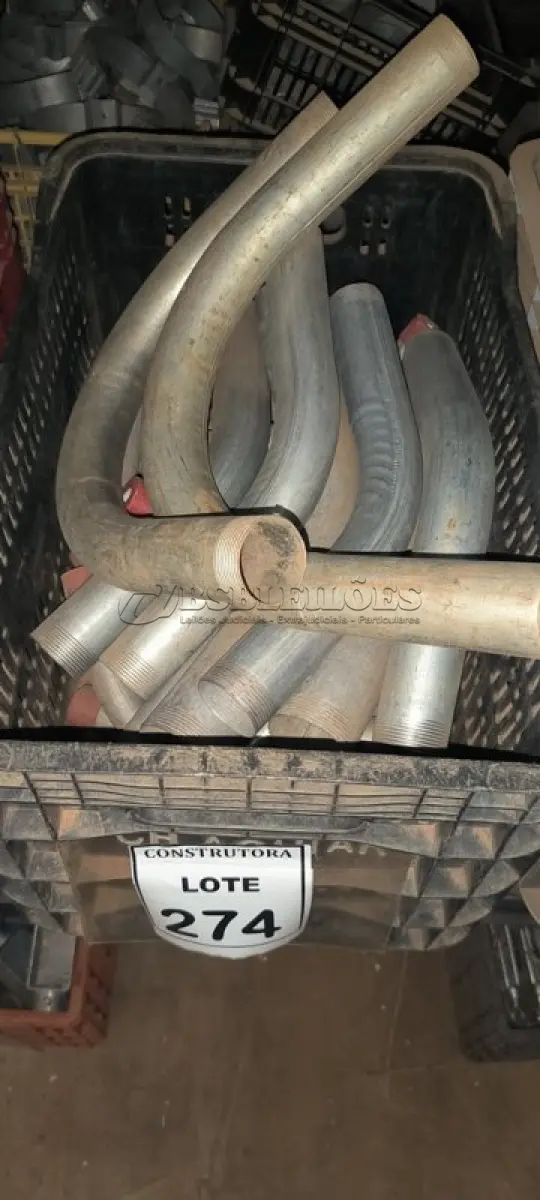 LOTE 274 - 01 LOTE COM CURVAS ZINCADAS 1’. (CAIXA ORGANIZADORA NAO INCLUSA) (NO ESTADO) ATENÇÃO! FAZER A VISITAÇÃO ANTES DE ARREMATAR, NÃO SABEMOS SE FUNCIONA, LEILÃO NÃO TEM GARANTIA E NEM DEVOLUÇÃO, SUJEITO A POSSÍVEIS AVARIAS VISÍVEIS/OCULTAS E/OU AUSÊNCIA DE COMPONENTES.