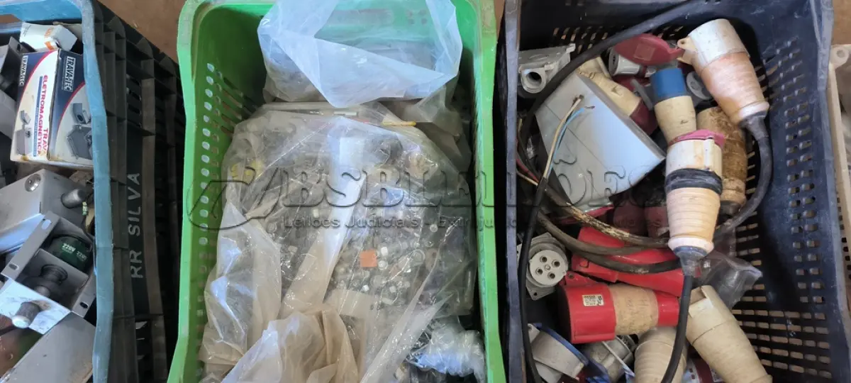 LOTE 226 - 01 LOTE COM TOMADAS INDUSTRIAIS E PARAFUSOS DIVERSOS. (CAIXA ORGANIZADORA NAO INCLUSA) (NO ESTADO) ATENÇÃO! FAZER A VISITAÇÃO ANTES DE ARREMATAR, NÃO SABEMOS SE FUNCIONA, LEILÃO NÃO TEM GARANTIA E NEM DEVOLUÇÃO, SUJEITO A POSSÍVEIS AVARIAS VISÍVEIS/OCULTAS E/OU AUSÊNCIA DE COMPONENTES.