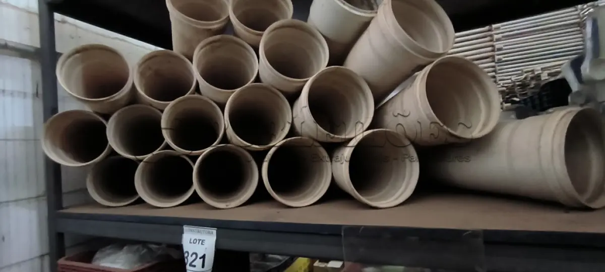 LOTE 321 - 01 LOTE COM CURVAS PVC PARA ESGOTO 90’X150MM. (NO ESTADO) ATENÇÃO! FAZER A VISITAÇÃO ANTES DE ARREMATAR, NÃO SABEMOS SE FUNCIONA, LEILÃO NÃO TEM GARANTIA E NEM DEVOLUÇÃO, SUJEITO A POSSÍVEIS AVARIAS VISÍVEIS/OCULTAS E/OU AUSÊNCIA DE COMPONENTES.
