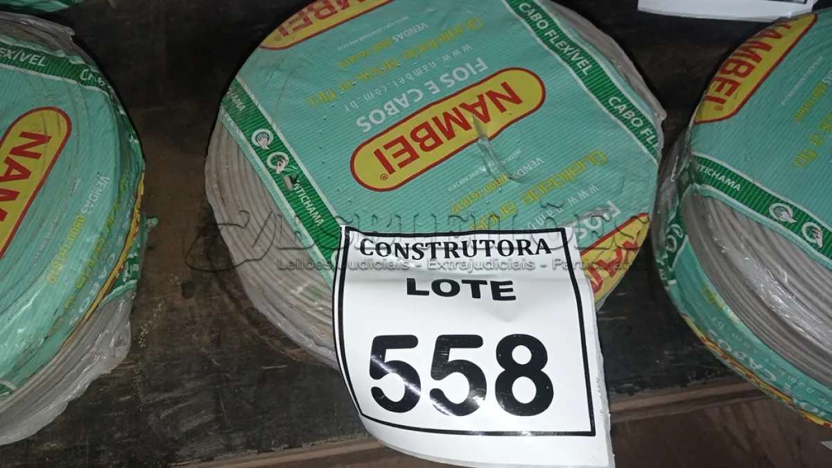 LOTE 558 - 02 ROLOS DE FIO 1X1,5MM ANTI CHAMA 450/750 100  METROS NA COR CINZA. (NO ESTADO) ATENÇÃO! FAZER A VISITAÇÃO ANTES DE ARREMATAR, NÃO SABEMOS SE FUNCIONA, LEILÃO NÃO TEM GARANTIA E NEM DEVOLUÇÃO, SUJEITO A POSSÍVEIS AVARIAS VISÍVEIS/OCULTAS E/OU AUSÊNCIA DE COMPONENTES. (NO ESTADO) ATENÇÃO! FAZER A VISITAÇÃO ANTES DE ARREMATAR, NÃO SABEMOS SE FUNCIONA, LEILÃO NÃO TEM GARANTIA E NEM DEVOLUÇÃO, SUJEITO A POSSÍVEIS AVARIAS VISÍVEIS/OCULTAS E/OU AUSÊNCIA DE COMPONENTES.