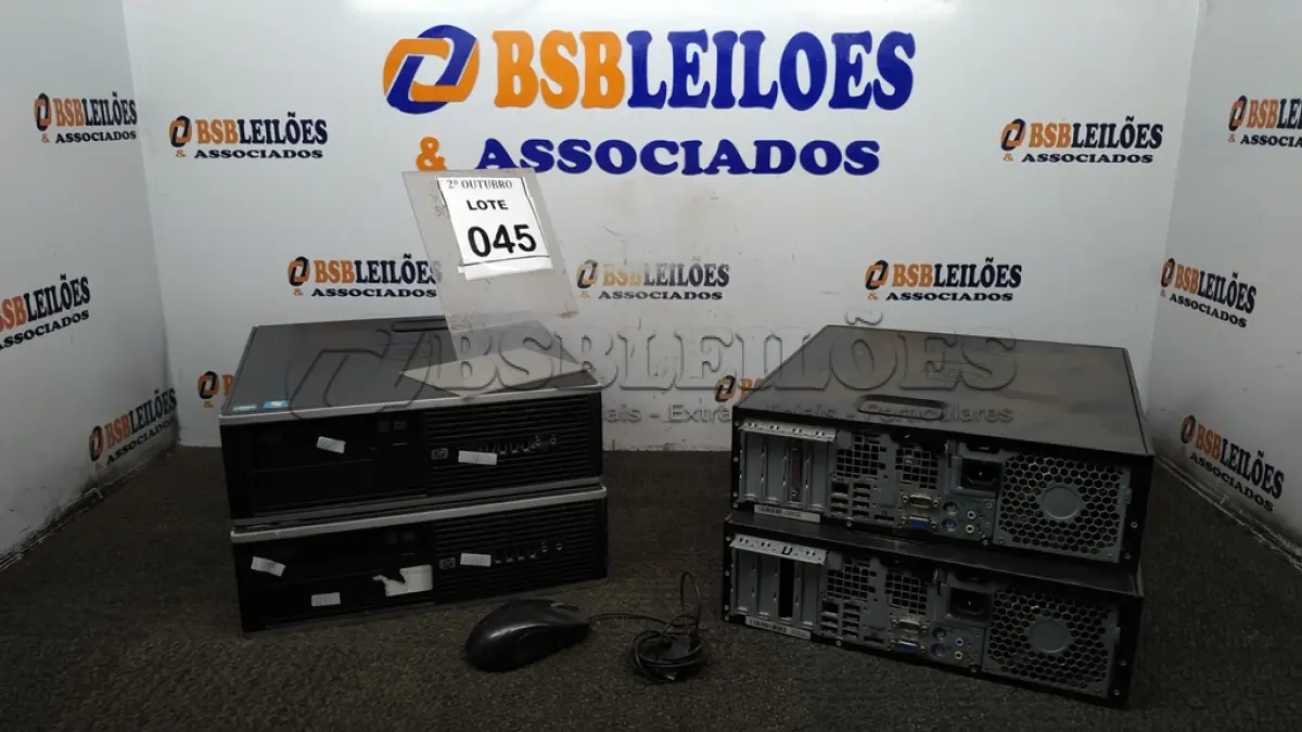 LOTE 045 - 04 CPUS MARCA HP. (NO ESTADO) ATENÇÃO! FAZER A VISITAÇÃO ANTES DE ARREMATAR, NÃO SABEMOS SE FUNCIONA, LEILÃO NÃO TEM GARANTIA E NEM DEVOLUÇÃO, SUJEITO A POSSÍVEIS AVARIAS VISÍVEIS/OCULTAS E/OU AUSÊNCIA DE COMPONENTES.