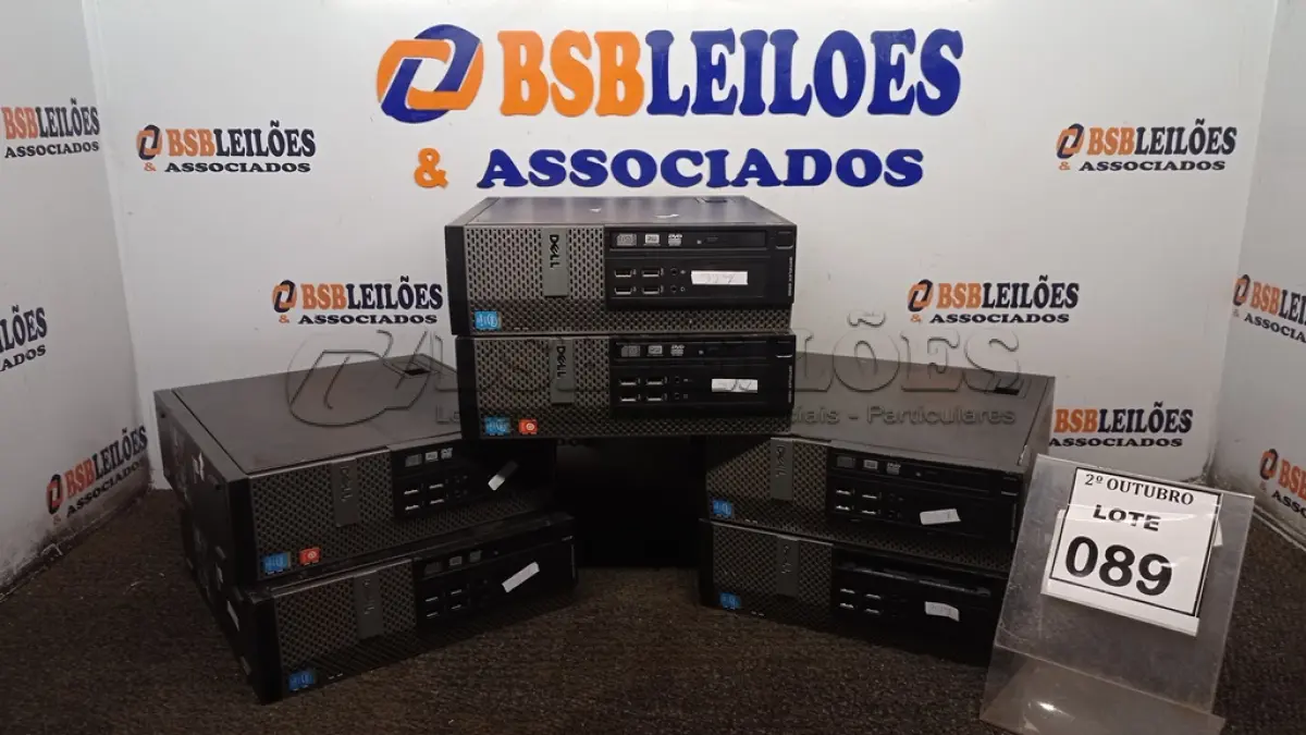 LOTE 089 - 06 CPUS MARCA DELL. (NO ESTADO) ATENÇÃO! FAZER A VISITAÇÃO ANTES DE ARREMATAR, NÃO SABEMOS SE FUNCIONA, LEILÃO NÃO TEM GARANTIA E NEM DEVOLUÇÃO, SUJEITO A POSSÍVEIS AVARIAS VISÍVEIS/OCULTAS E/OU AUSÊNCIA DE COMPONENTES.
