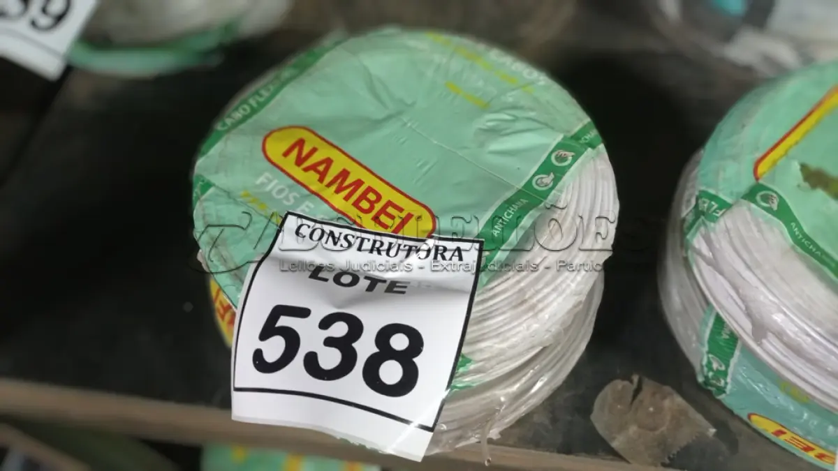 LOTE 538 - 02 ROLOS DE FIO 1X1,5MM ANTI CHAMA 450/750 100  METROS NA COR CINZA E BRANCO. (NO ESTADO) ATENÇÃO! FAZER A VISITAÇÃO ANTES DE ARREMATAR, NÃO SABEMOS SE FUNCIONA, LEILÃO NÃO TEM GARANTIA E NEM DEVOLUÇÃO, SUJEITO A POSSÍVEIS AVARIAS VISÍVEIS/OCULTAS E/OU AUSÊNCIA DE COMPONENTES.