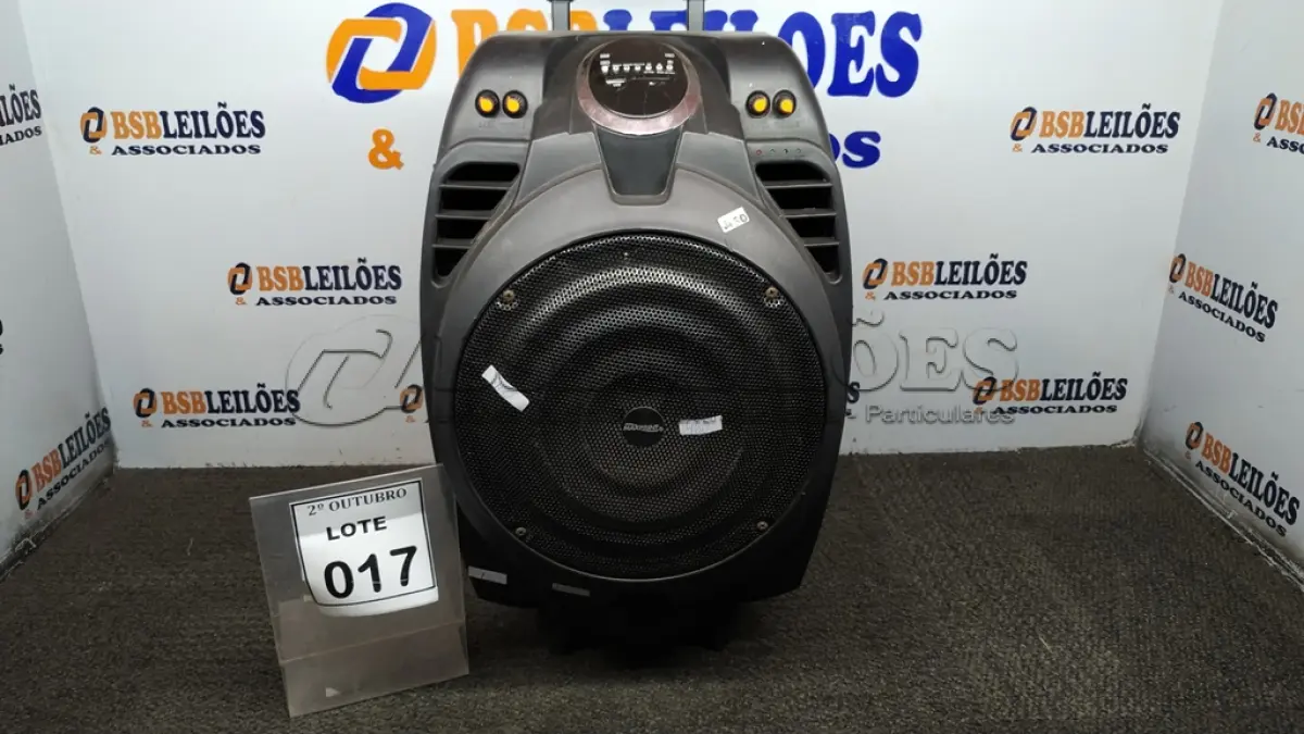 LOTE 017 - 01 CAIXA DE SOM MARCA MAXPRINT. (NO ESTADO) ATENÇÃO! FAZER A VISITAÇÃO ANTES DE ARREMATAR, NÃO SABEMOS SE FUNCIONA, LEILÃO NÃO TEM GARANTIA E NEM DEVOLUÇÃO, SUJEITO A POSSÍVEIS AVARIAS VISÍVEIS/OCULTAS E/OU AUSÊNCIA DE COMPONENTES.