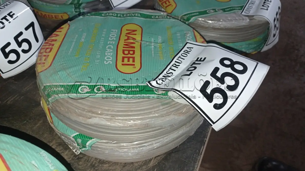 LOTE 558 - 02 ROLOS DE FIO 1X1,5MM ANTI CHAMA 450/750 100  METROS NA COR CINZA. (NO ESTADO) ATENÇÃO! FAZER A VISITAÇÃO ANTES DE ARREMATAR, NÃO SABEMOS SE FUNCIONA, LEILÃO NÃO TEM GARANTIA E NEM DEVOLUÇÃO, SUJEITO A POSSÍVEIS AVARIAS VISÍVEIS/OCULTAS E/OU AUSÊNCIA DE COMPONENTES. (NO ESTADO) ATENÇÃO! FAZER A VISITAÇÃO ANTES DE ARREMATAR, NÃO SABEMOS SE FUNCIONA, LEILÃO NÃO TEM GARANTIA E NEM DEVOLUÇÃO, SUJEITO A POSSÍVEIS AVARIAS VISÍVEIS/OCULTAS E/OU AUSÊNCIA DE COMPONENTES.