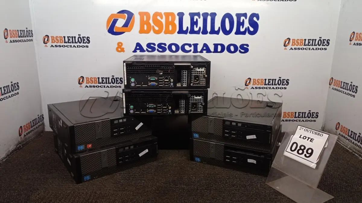 LOTE 089 - 06 CPUS MARCA DELL. (NO ESTADO) ATENÇÃO! FAZER A VISITAÇÃO ANTES DE ARREMATAR, NÃO SABEMOS SE FUNCIONA, LEILÃO NÃO TEM GARANTIA E NEM DEVOLUÇÃO, SUJEITO A POSSÍVEIS AVARIAS VISÍVEIS/OCULTAS E/OU AUSÊNCIA DE COMPONENTES.