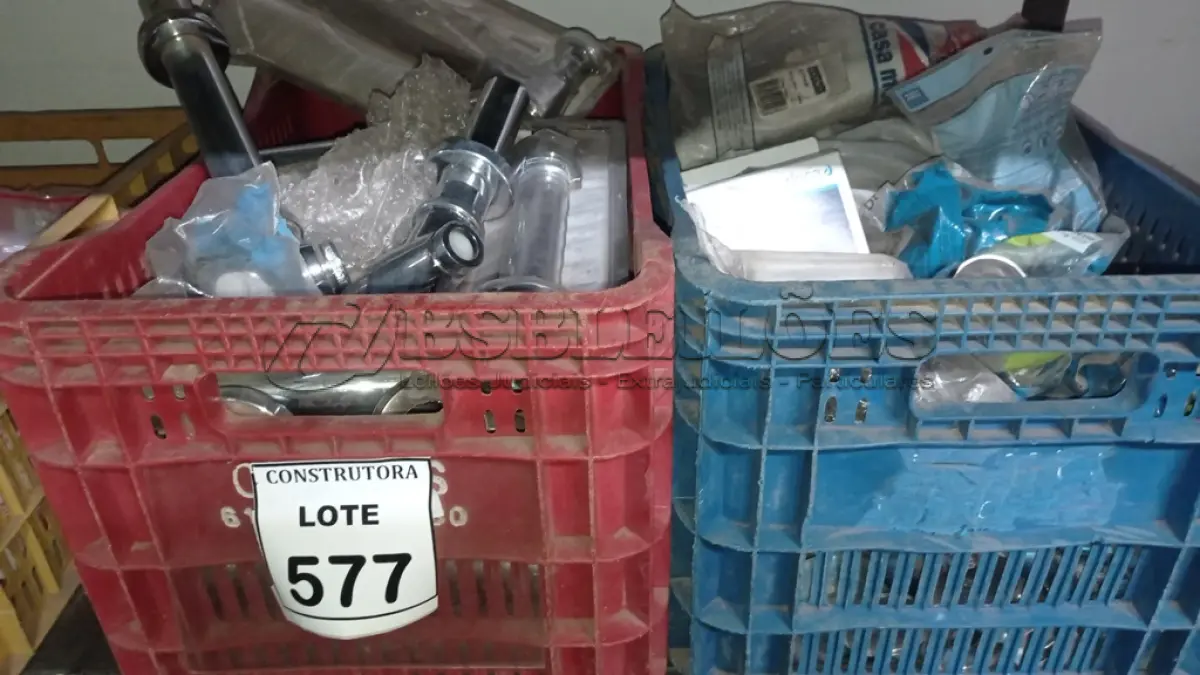 LOTE 577 - 01 LOTE COM TUBOS DE LIGAÇÃO PARA SIFÃO E ACABAMENTOS PARA BANHEIRO. (CAIXA ORGANIZADORA NAO INCLUSA) (NO ESTADO) ATENÇÃO! FAZER A VISITAÇÃO ANTES DE ARREMATAR, NÃO SABEMOS SE FUNCIONA, LEILÃO NÃO TEM GARANTIA E NEM DEVOLUÇÃO, SUJEITO A POSSÍVEIS AVARIAS VISÍVEIS/OCULTAS E/OU AUSÊNCIA DE COMPONENTES.