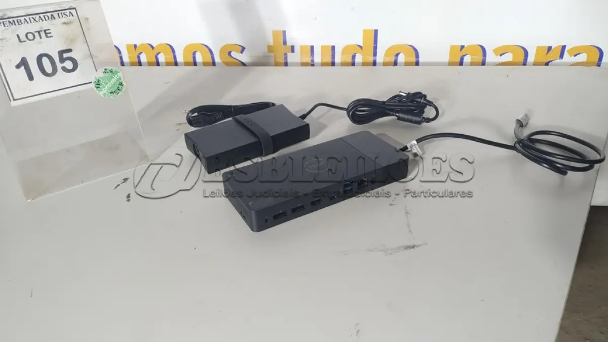 LOTE 105 - 01 DOCKING STATION DELL WD19 (NOVO).(NO ESTADO EM QUE SE ENCONTRA. SUJEITO A AVARIAS OCULTAS/VISÍVEIS.)