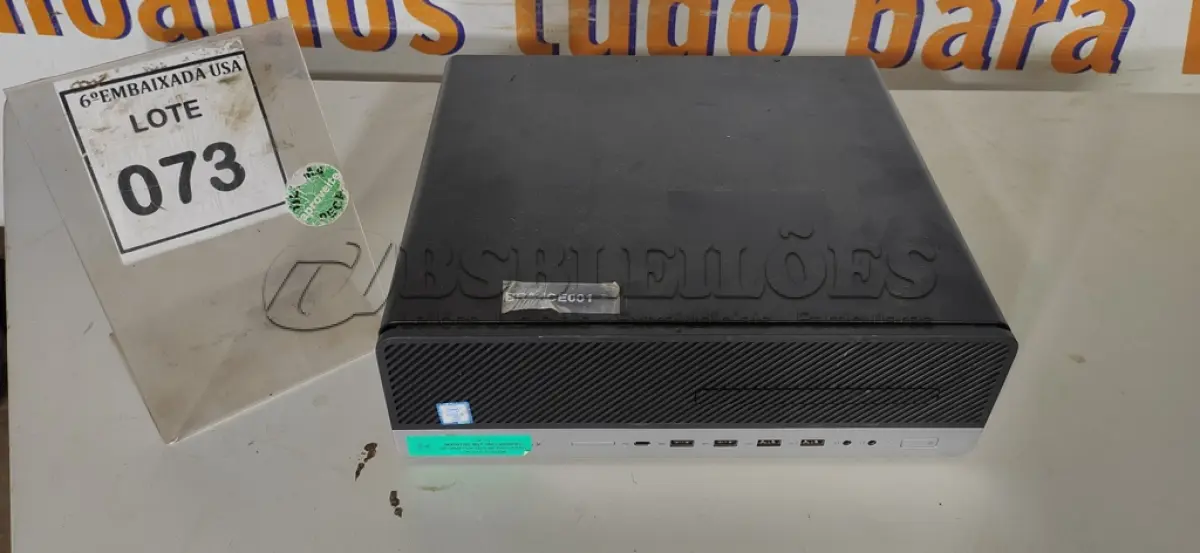 LOTE 073 - 01 CPU HP ELITEDESK 800G3 COREI5 COM 16GB DE MEMORIA RAM. (NO ESTADO EM QUE SE ENCONTRA. SUJEITO A AVARIAS OCULTAS/VISÍVEIS.) 2UA7411N85