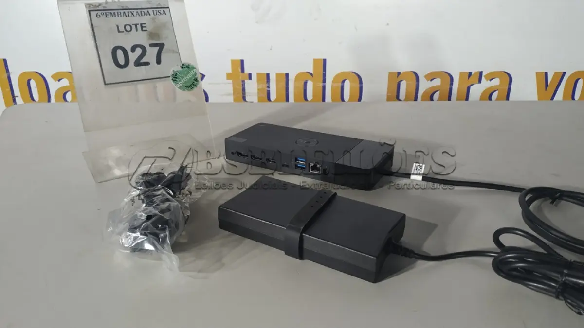 LOTE 027 - 01 DOCKING STATION DELL WD19 (NOVO).(NO ESTADO EM QUE SE ENCONTRA. SUJEITO A AVARIAS OCULTAS/VISÍVEIS.)