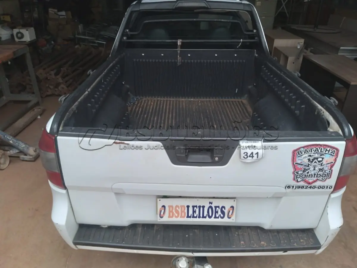 LOTE 341 - 01 CAMINHONETE CHEVROLET/MONTANA SPORT ALCOOL/GASOLINA, ANO 2011/2012 NA COR BRANCA. (OBS: APROXIMADAMENTE R$ 10.000,00 DE DÉBITO. (NO ESTADO)