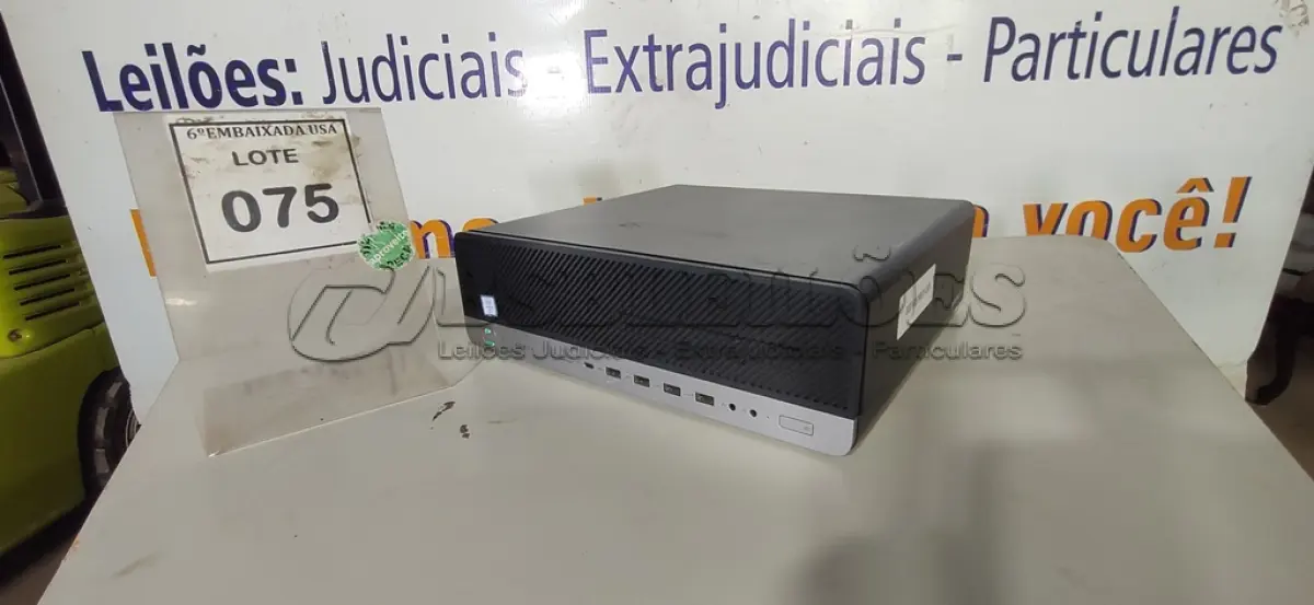 LOTE 075 - 01 CPU HP ELITEDESK COREI5 COM 8GB DE MEMORIA RAM. (NO ESTADO EM QUE SE ENCONTRA. SUJEITO A AVARIAS OCULTAS/VISÍVEIS.) 2UA7411N86