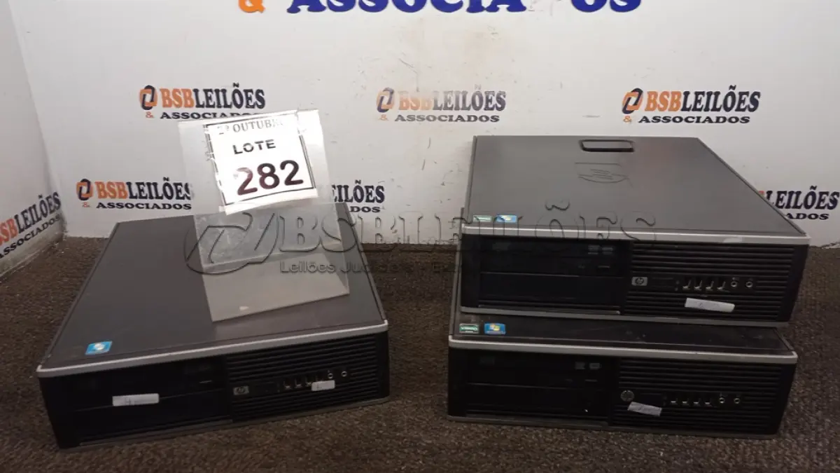 LOTE 282 - 03 CPUS MARCA HP. (NO ESTADO) ATENÇÃO! FAZER A VISITAÇÃO ANTES DE ARREMATAR, NÃO SABEMOS SE FUNCIONA, LEILÃO NÃO TEM GARANTIA E NEM DEVOLUÇÃO, SUJEITO A POSSÍVEIS AVARIAS VISÍVEIS/OCULTAS E/OU AUSÊNCIA DE COMPONENTES.