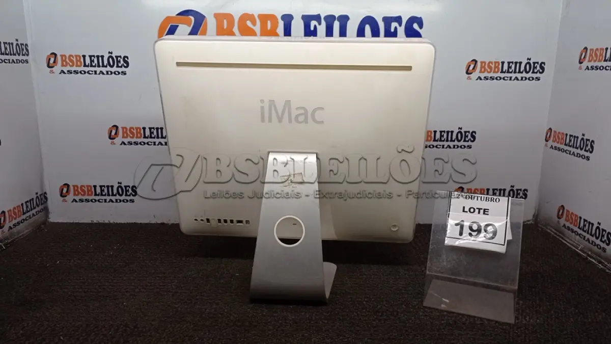 LOTE 199 - 01 IMAC APPLE. (NO ESTADO) ATENÇÃO! FAZER A VISITAÇÃO ANTES DE ARREMATAR, NÃO SABEMOS SE FUNCIONA, LEILÃO NÃO TEM GARANTIA E NEM DEVOLUÇÃO, SUJEITO A POSSÍVEIS AVARIAS VISÍVEIS/OCULTAS E/OU AUSÊNCIA DE COMPONENTES.