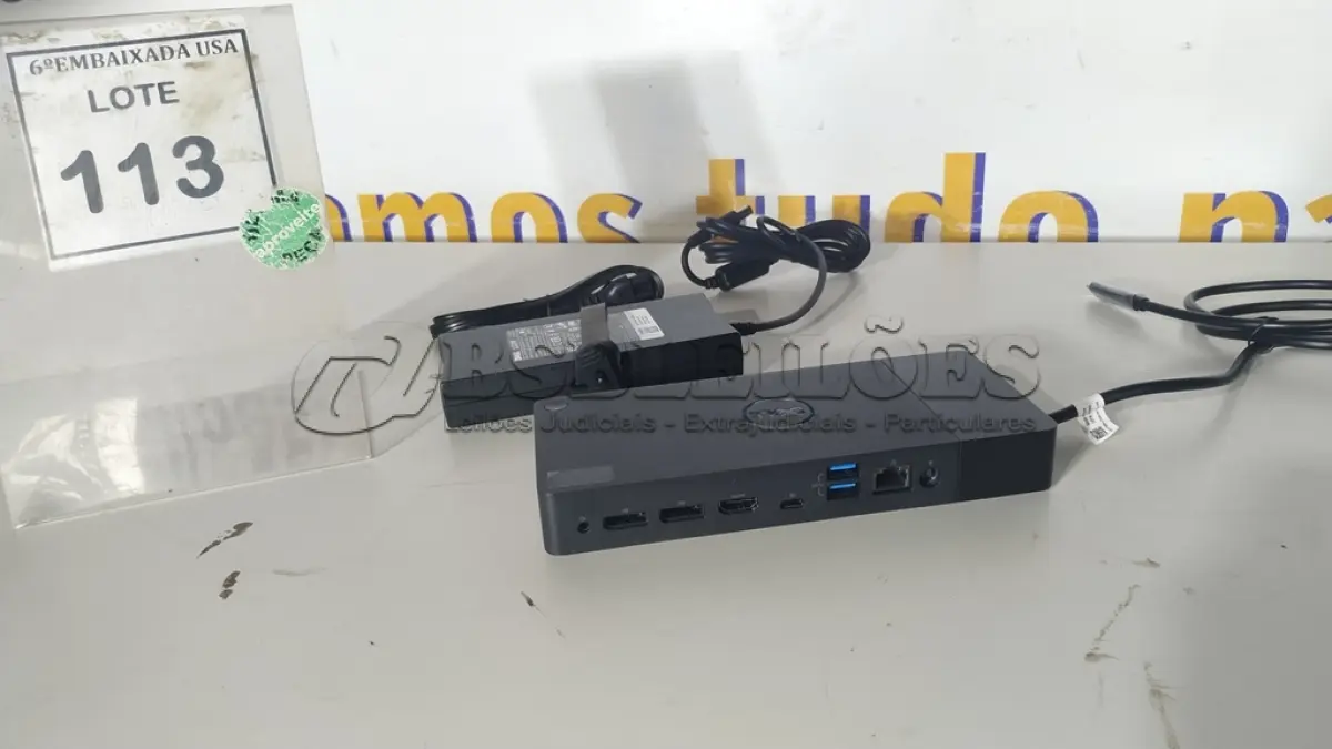 LOTE 113 - 01 DOCKING STATION DELL WD19 (NOVO).(NO ESTADO EM QUE SE ENCONTRA. SUJEITO A AVARIAS OCULTAS/VISÍVEIS.)