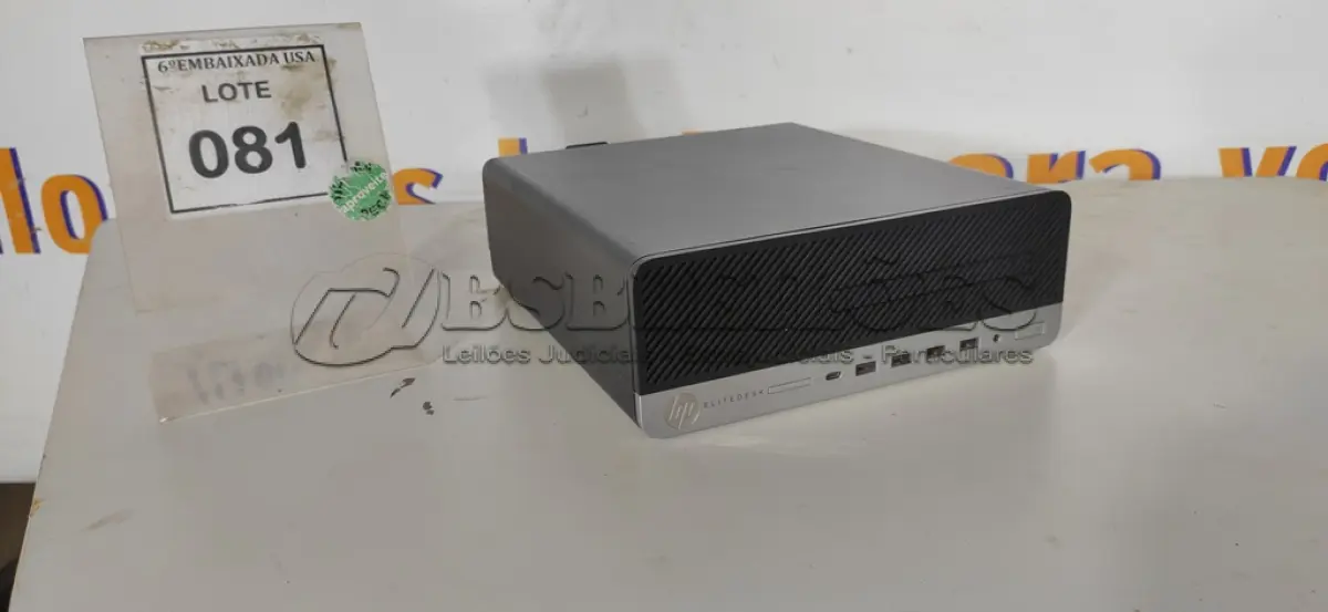 LOTE 081 - 01 CPU HP ELITEDESK. (NO ESTADO EM QUE SE ENCONTRA. SUJEITO A AVARIAS OCULTAS/VISÍVEIS.) MXL9341YLD