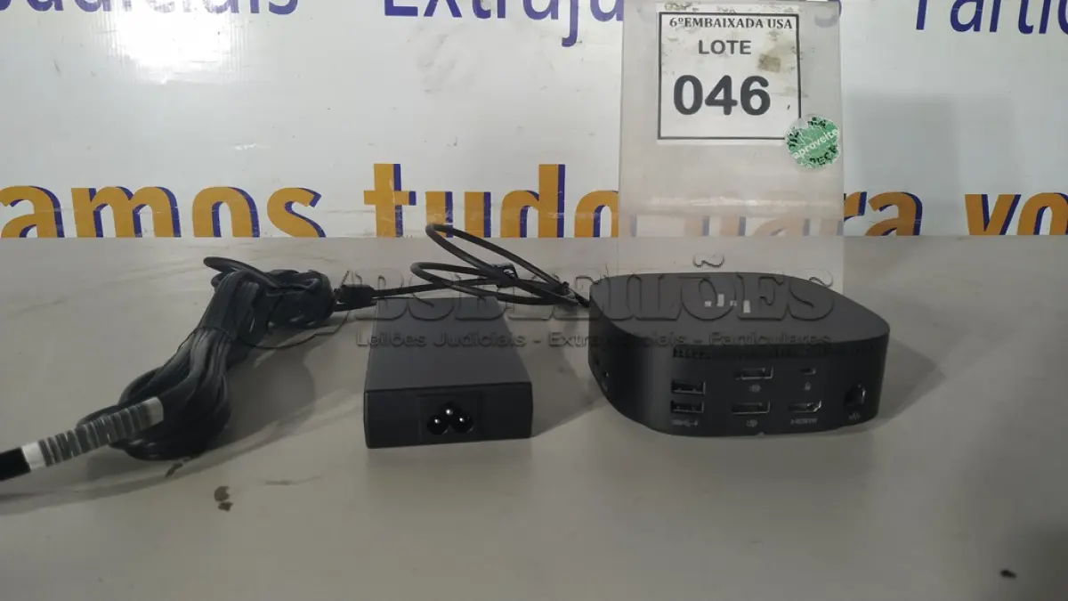 LOTE 046 - 01 DOCKING STATION HP HSN-IX02.(NOVO) (NO ESTADO EM QUE SE ENCONTRA. SUJEITO A AVARIAS OCULTAS/VISÍVEIS.)