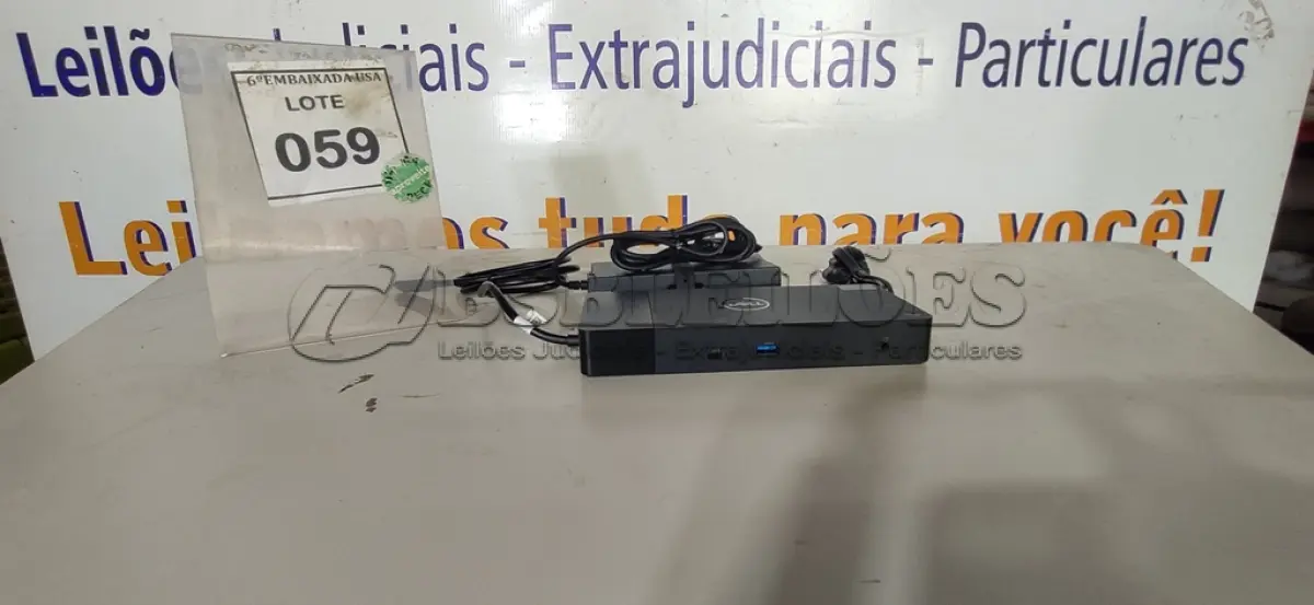 LOTE 059 - 01 DOCKING STATION DELL WD19 (NOVO).(NO ESTADO EM QUE SE ENCONTRA. SUJEITO A AVARIAS OCULTAS/VISÍVEIS.)