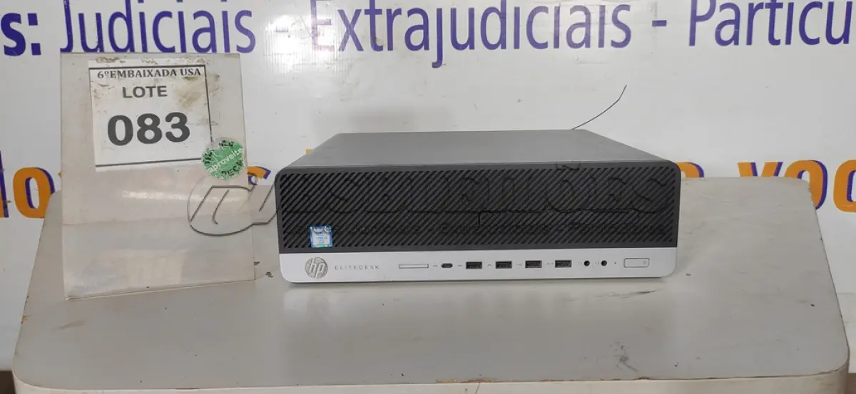 LOTE 083 - 01 CPU HP ELITEDESK CORE I5 COM 8GB DE MEMORIA RAM. (NO ESTADO EM QUE SE ENCONTRA. SUJEITO A AVARIAS OCULTAS/VISÍVEIS.) 2UA7411N88