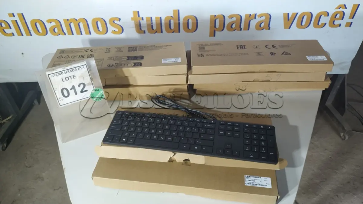 LOTE 012 - 10 TECLADOS DE COMPUTADOR. (NO ESTADO EM QUE SE ENCONTRA. SUJEITO A AVARIAS OCULTAS/VISÍVEIS.)