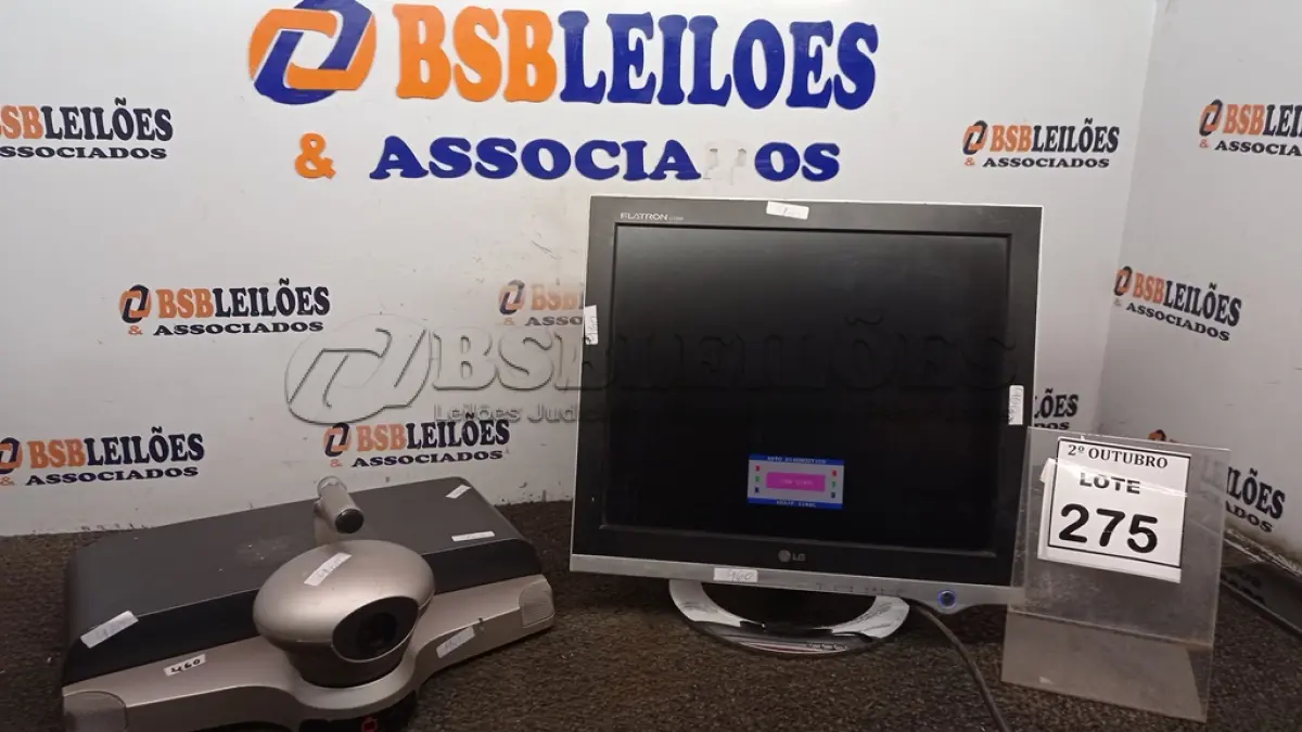 LOTE 275 - 01 APARELHO DE VIDEOCONFERÊNCIA MARCA PICTURETEL E 01 MONITOR MARCA LG. (NO ESTADO) ATENÇÃO! FAZER A VISITAÇÃO ANTES DE ARREMATAR, NÃO SABEMOS SE FUNCIONA, LEILÃO NÃO TEM GARANTIA E NEM DEVOLUÇÃO, SUJEITO A POSSÍVEIS AVARIAS VISÍVEIS/OCULTAS E/OU AUSÊNCIA DE COMPONENTES.