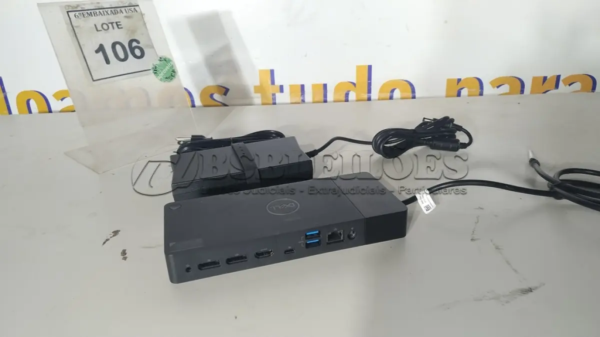 LOTE 106 - 01 DOCKING STATION DELL WD19 (NOVO).(NO ESTADO EM QUE SE ENCONTRA. SUJEITO A AVARIAS OCULTAS/VISÍVEIS.)