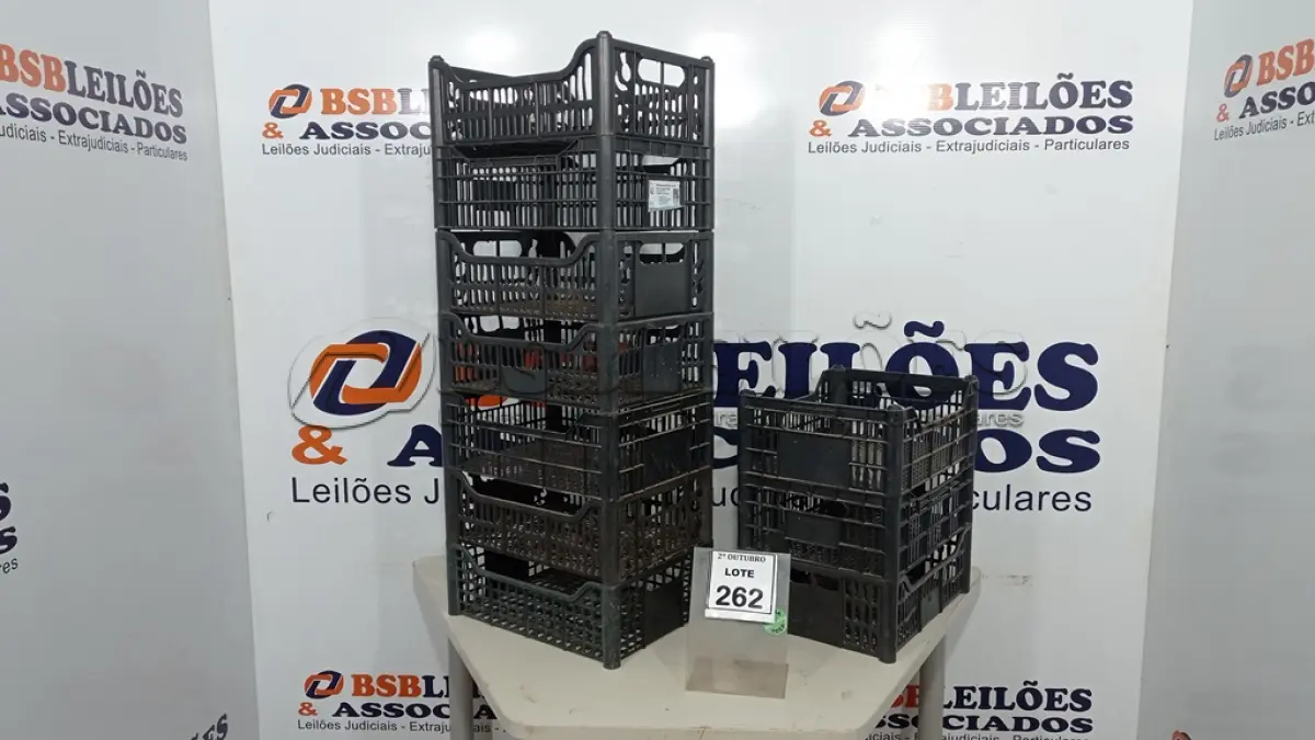 LOTE 262 - 10 CESTAS ORGANIZADORAS. (NO ESTADO) ATENÇÃO! FAZER A VISITAÇÃO ANTES DE ARREMATAR, NÃO SABEMOS SE FUNCIONA, LEILÃO NÃO TEM GARANTIA E NEM DEVOLUÇÃO, SUJEITO A POSSÍVEIS AVARIAS VISÍVEIS/OCULTAS E/OU AUSÊNCIA DE COMPONENTES.