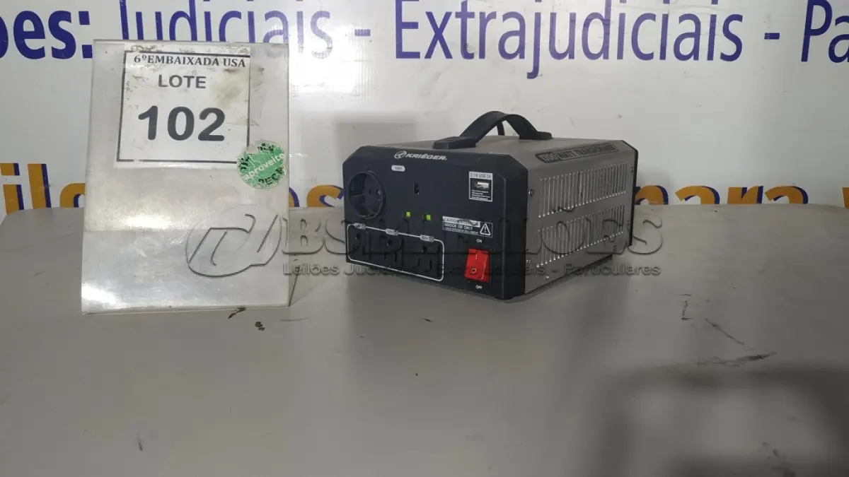 LOTE 102 - 01 TRANSFORMADOR PRATEADO KRIEGER 1700WATTS. (NO ESTADO EM QUE SE ENCONTRA. SUJEITO A AVARIAS OCULTAS/VISÍVEIS.)